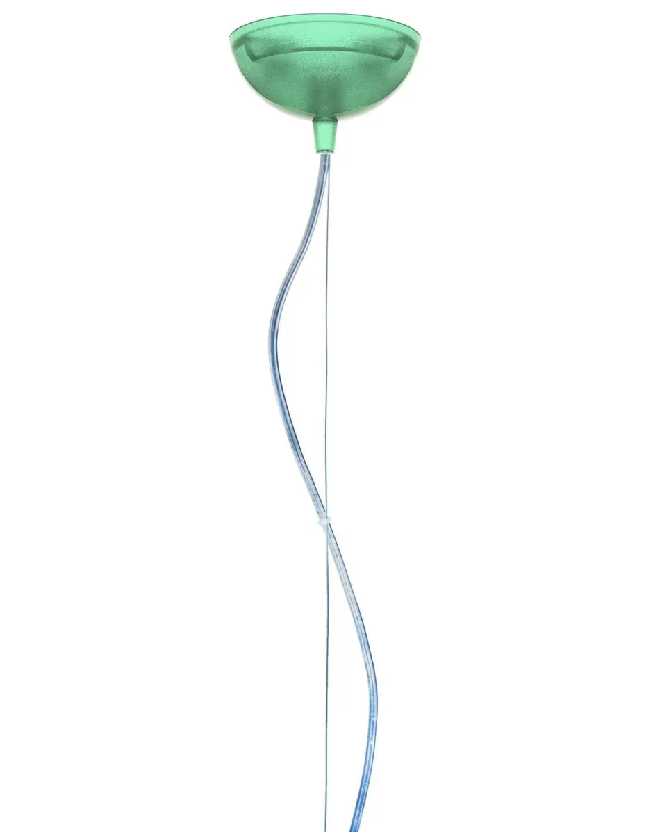 Kartell Fl/Y Suspension Lamp Small, Transparent/Sage Green