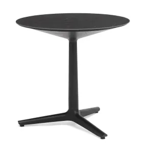 Kartell Multiplo Table Round With Star Base Marble 78 Cm, Black