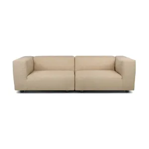 Kartell Plastics Duo 2 Seater Sofa Dx Xl Cotton, Taupe