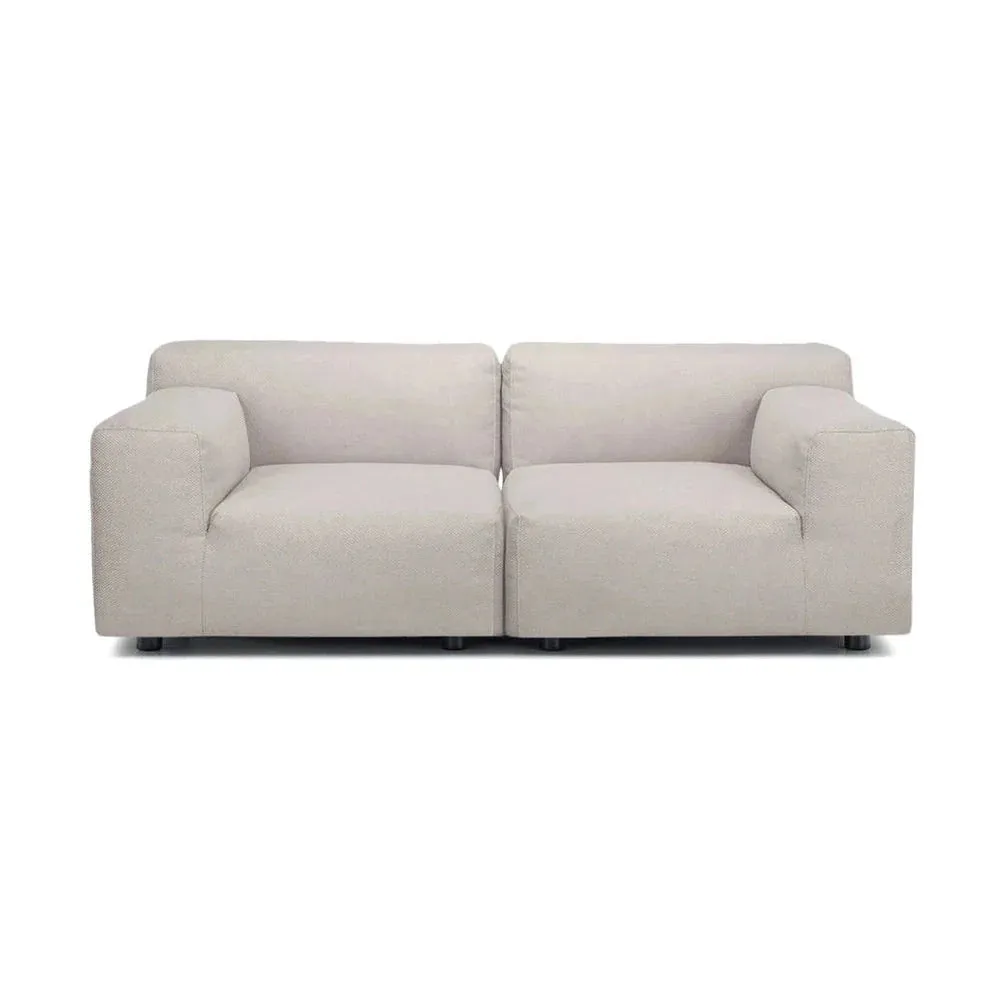 Kartell Plastics Duo 2 Seater Sofa Sx Cotton, Nude