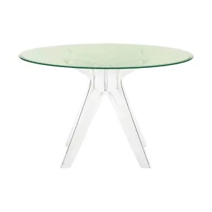 Kartell Sir Gio Table Round, Crystal/Green