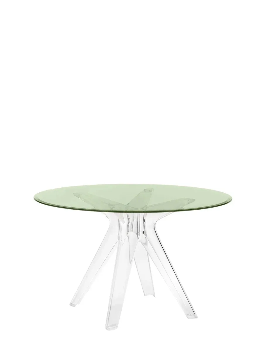 Kartell Sir Gio Table Round, Crystal/Green