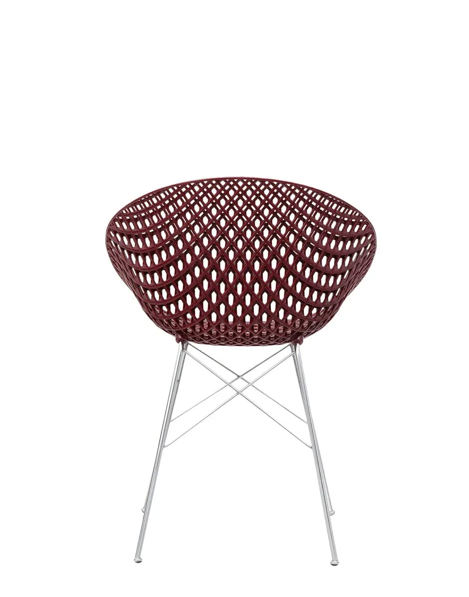 Kartell Smatrik Chair, Plum/Chrome