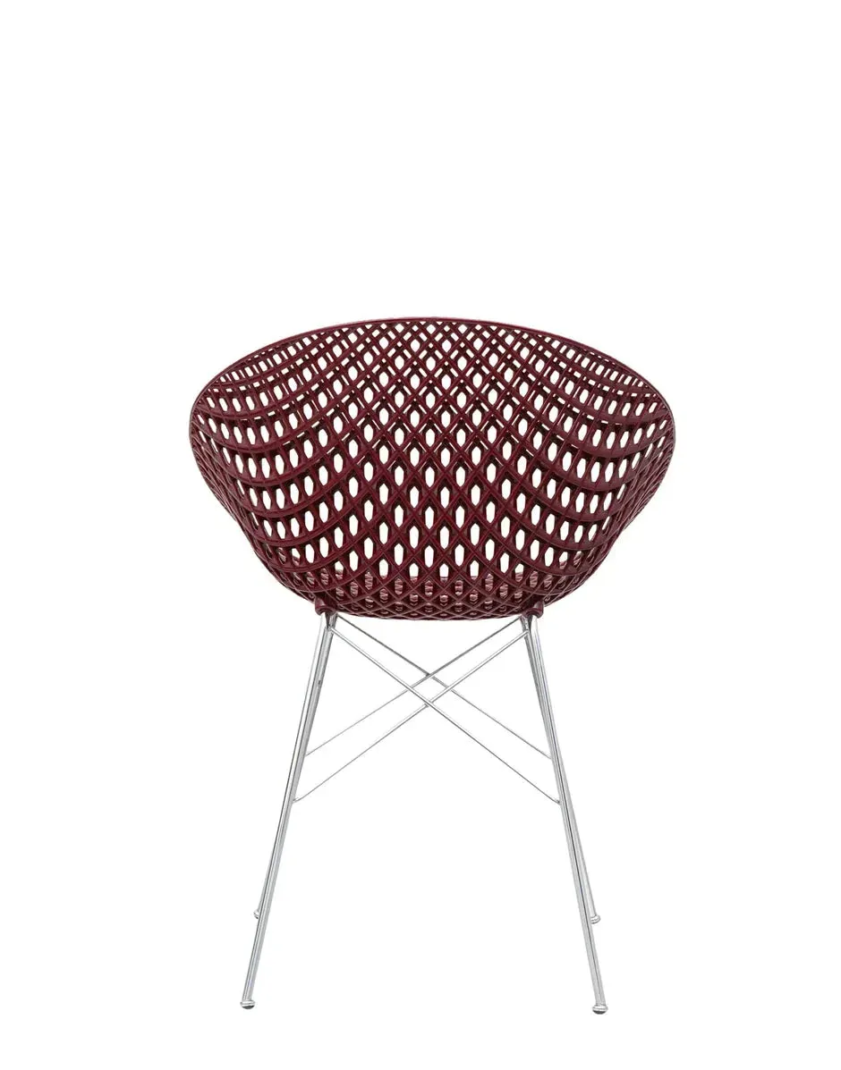 Kartell Smatrik Chair, Plum/Chrome