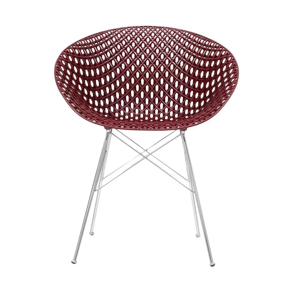 Kartell Smatrik Chair, Plum/Chrome