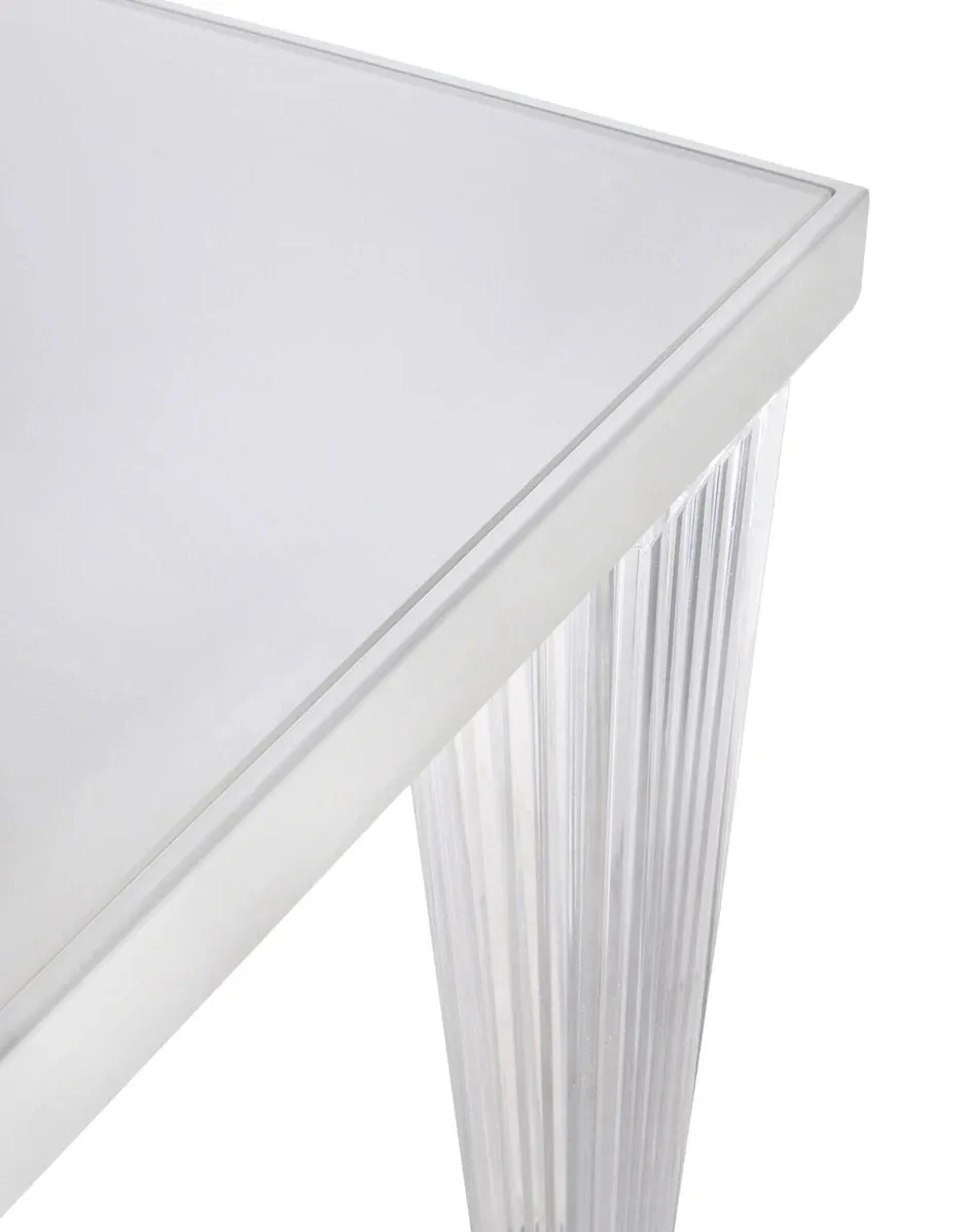 Kartell Top Top Table Glass 160x80 Cm, White