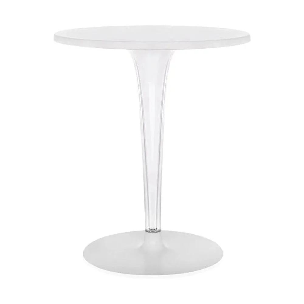 Kartell Top Top Table Per Dr. Yes Round With Round Base 60 Cm, White
