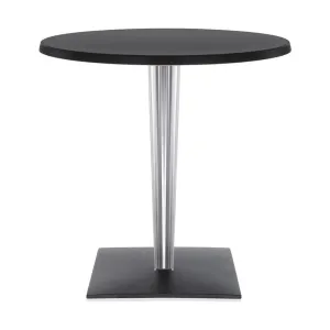 Kartell Top Top Table Per Dr. Yes Round With Square Base 70 Cm, Black
