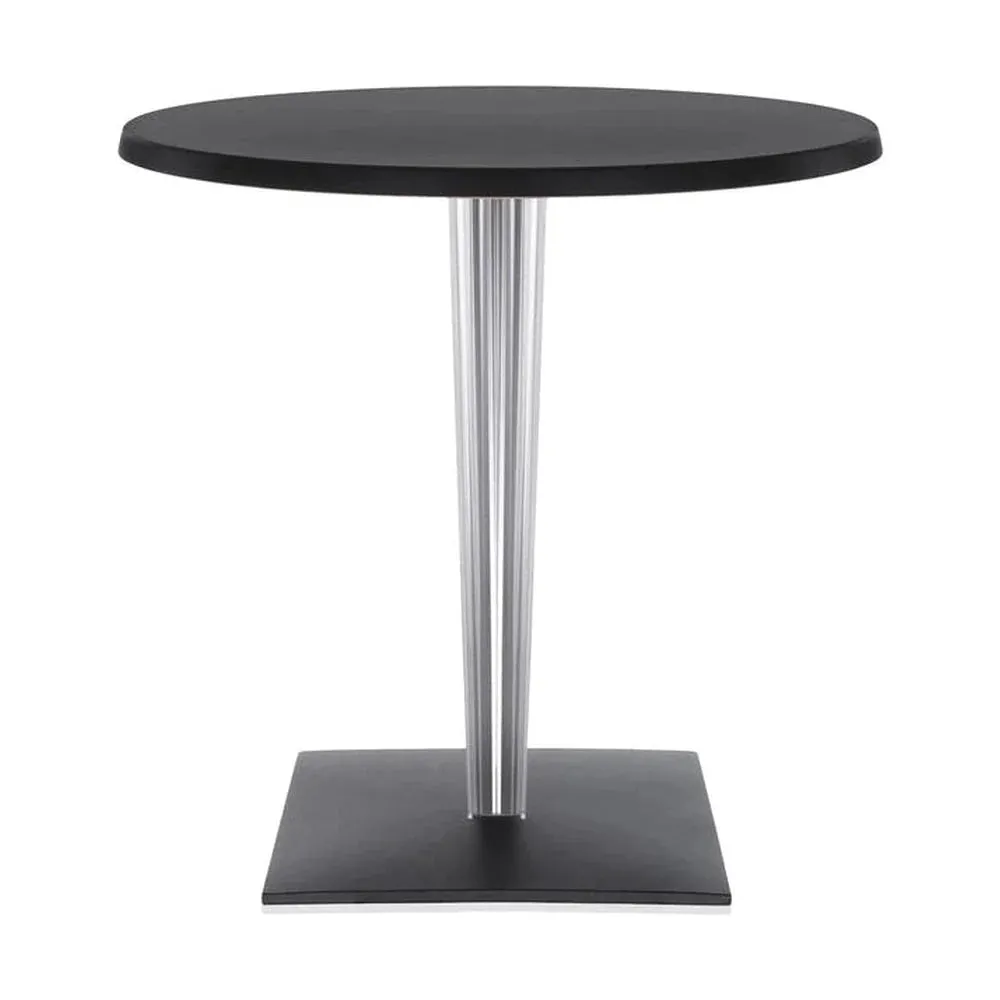 Kartell Top Top Table Per Dr. Yes Round With Square Base 70 Cm, Black
