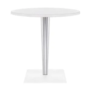 Kartell Top Top Table Per Dr. Yes Round With Square Base 70 Cm, White