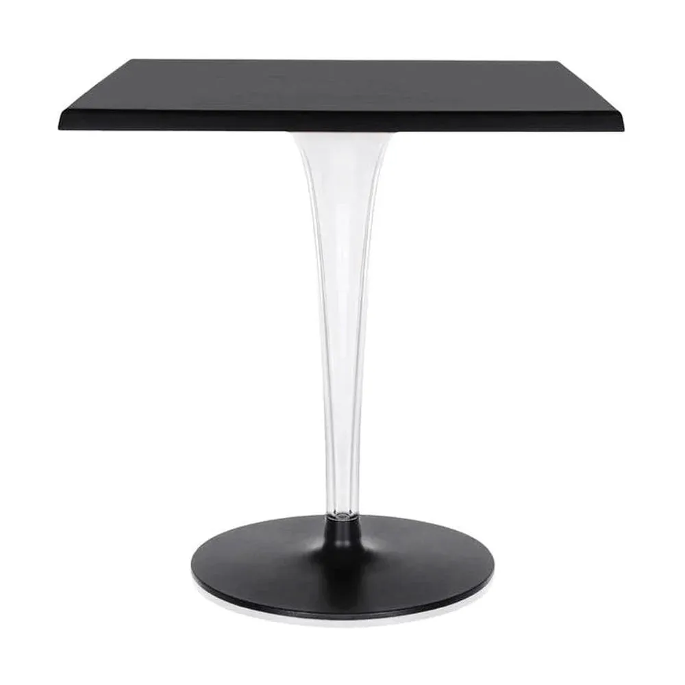 Kartell Top Top Table Per Dr. Yes Square With Round Base 70x70 Cm, Black