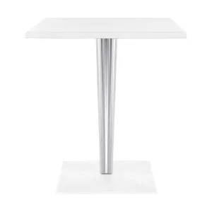 Kartell Top Top Table Per Dr. Yes Square With Square Base 70x70 Cm, White