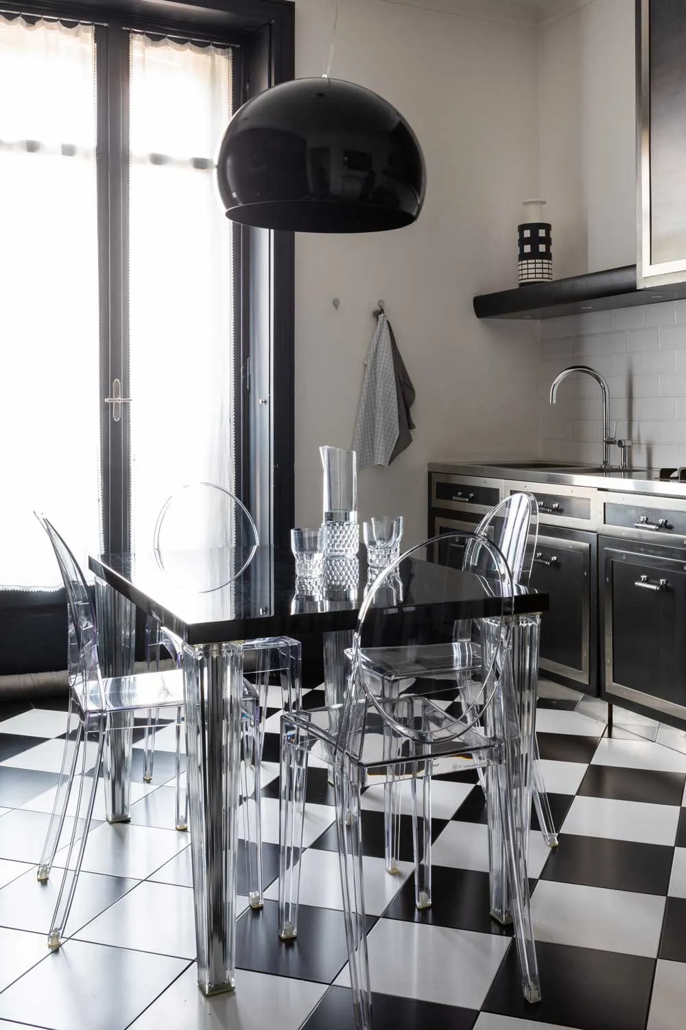Kartell Top Top Table Round With Round Base 60 Cm, Black