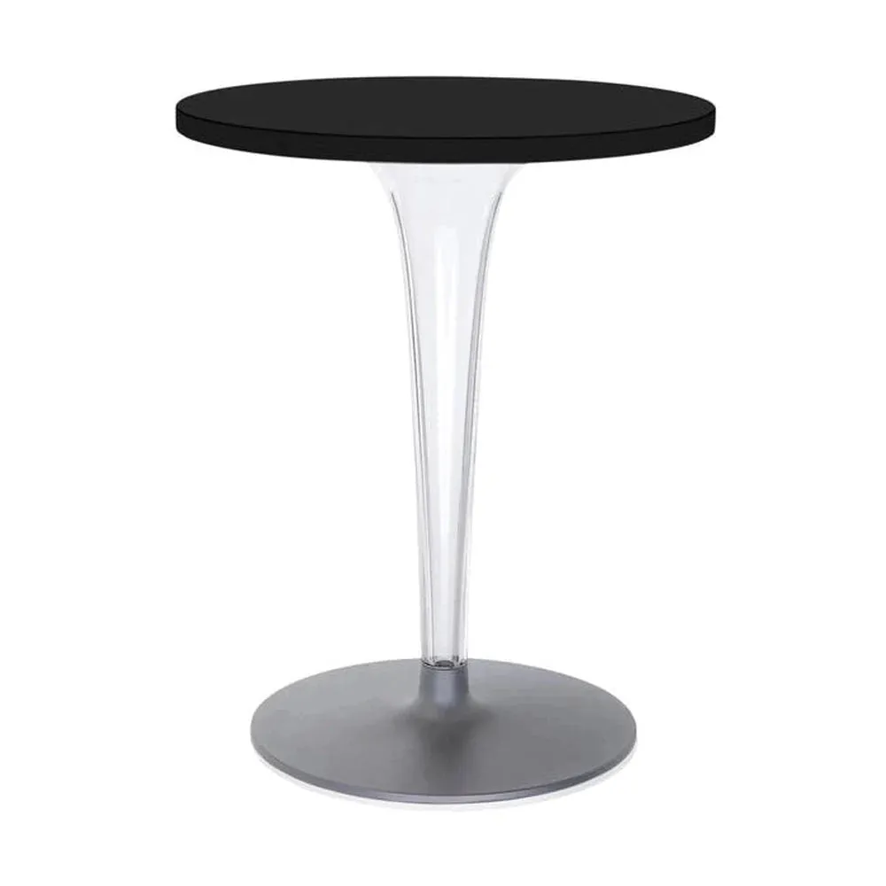 Kartell Top Top Table Round With Round Base 60 Cm, Black