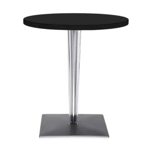 Kartell Top Top Table Round With Square Base 70 Cm, Black