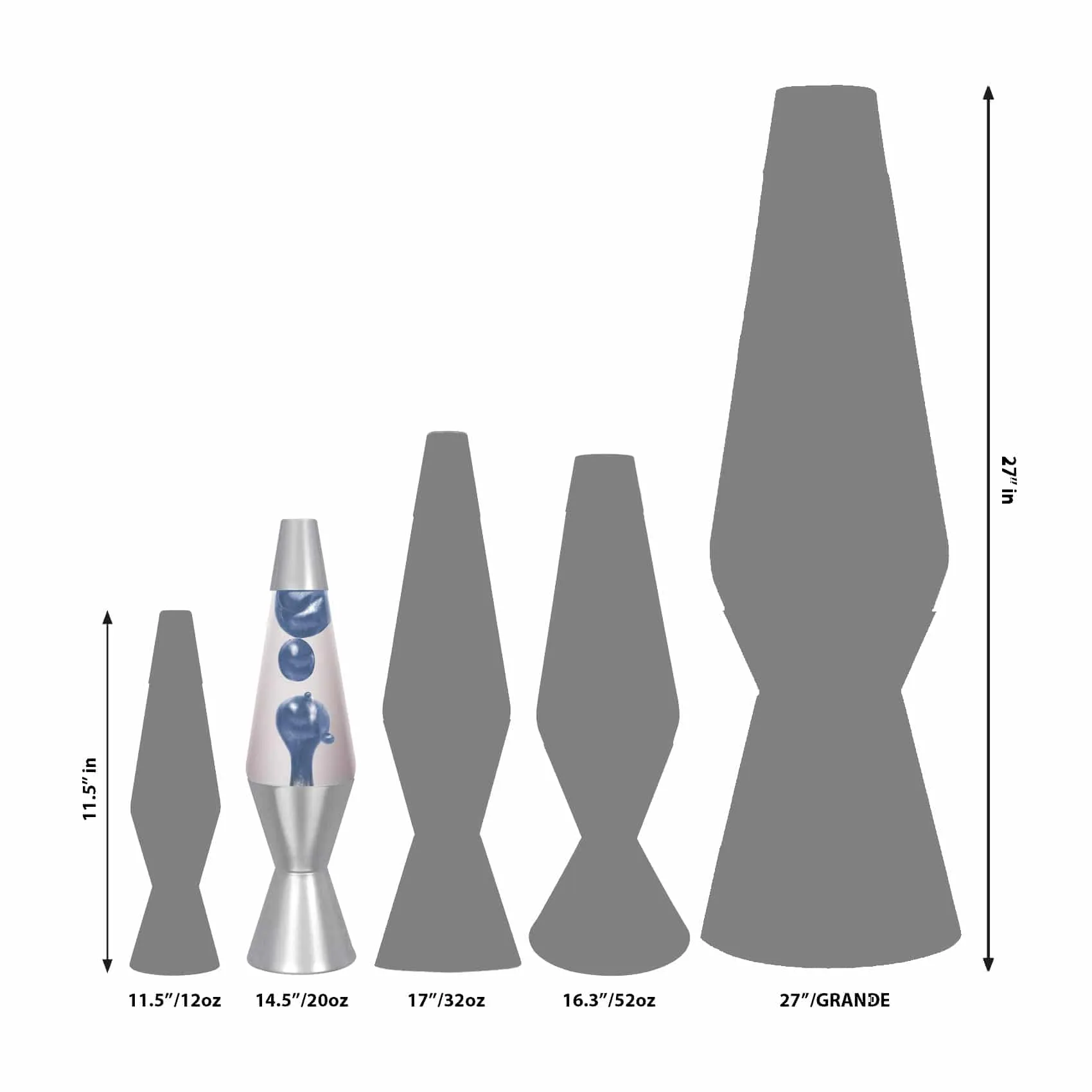 Lava Lamp - 14.5" Metallic Light Blue