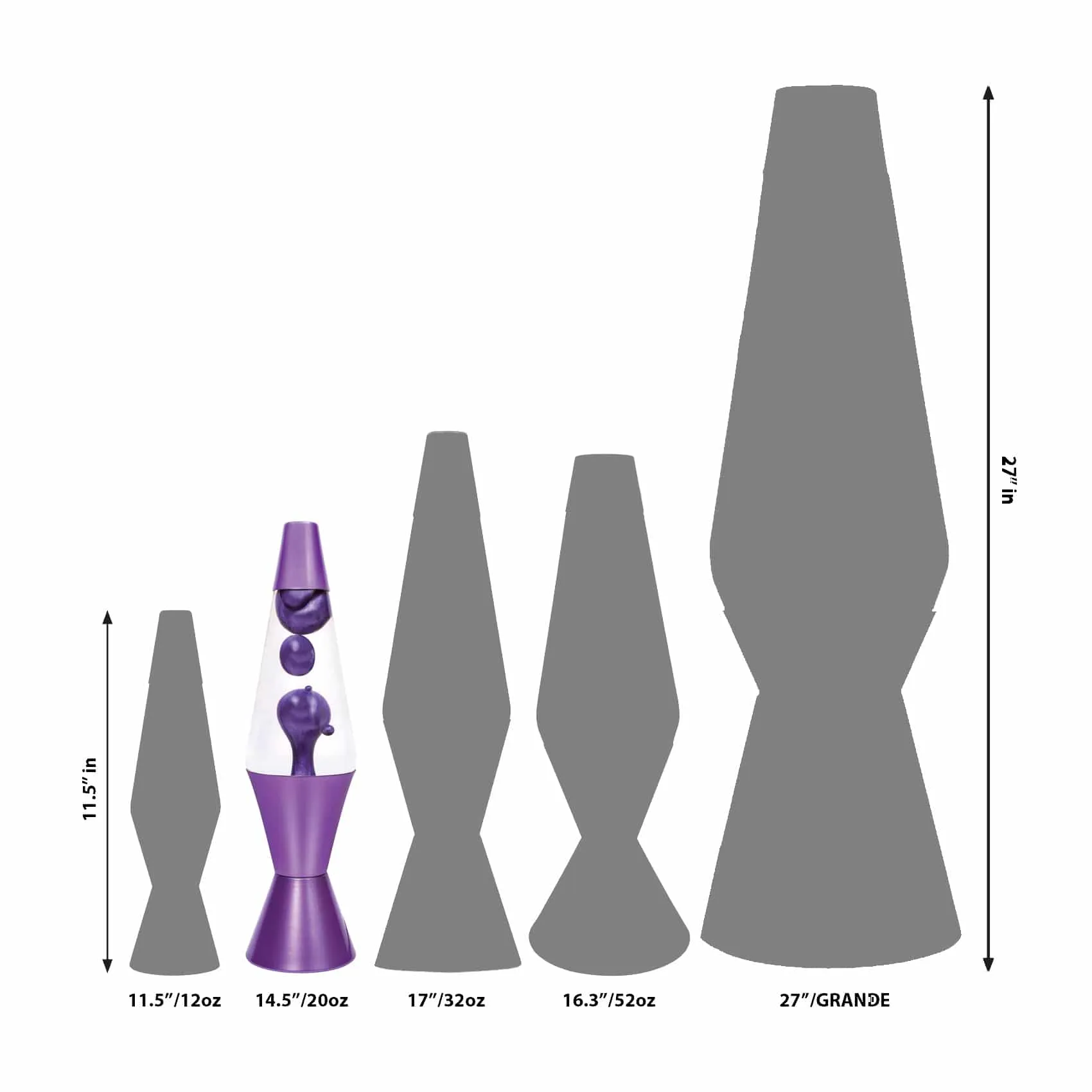 Lava Lamp - 14.5" Metallic Purple