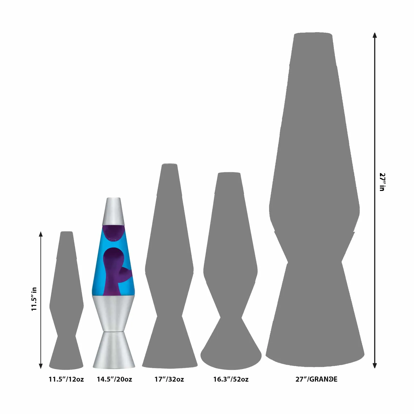 Lava Lamp - 14.5" Purple And Blue