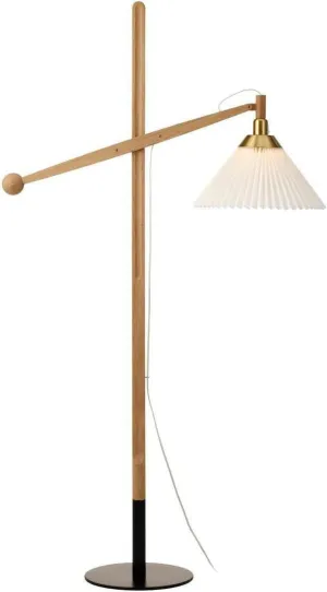 Le Klint Floor Lamp 325 Oak, Paper Shade