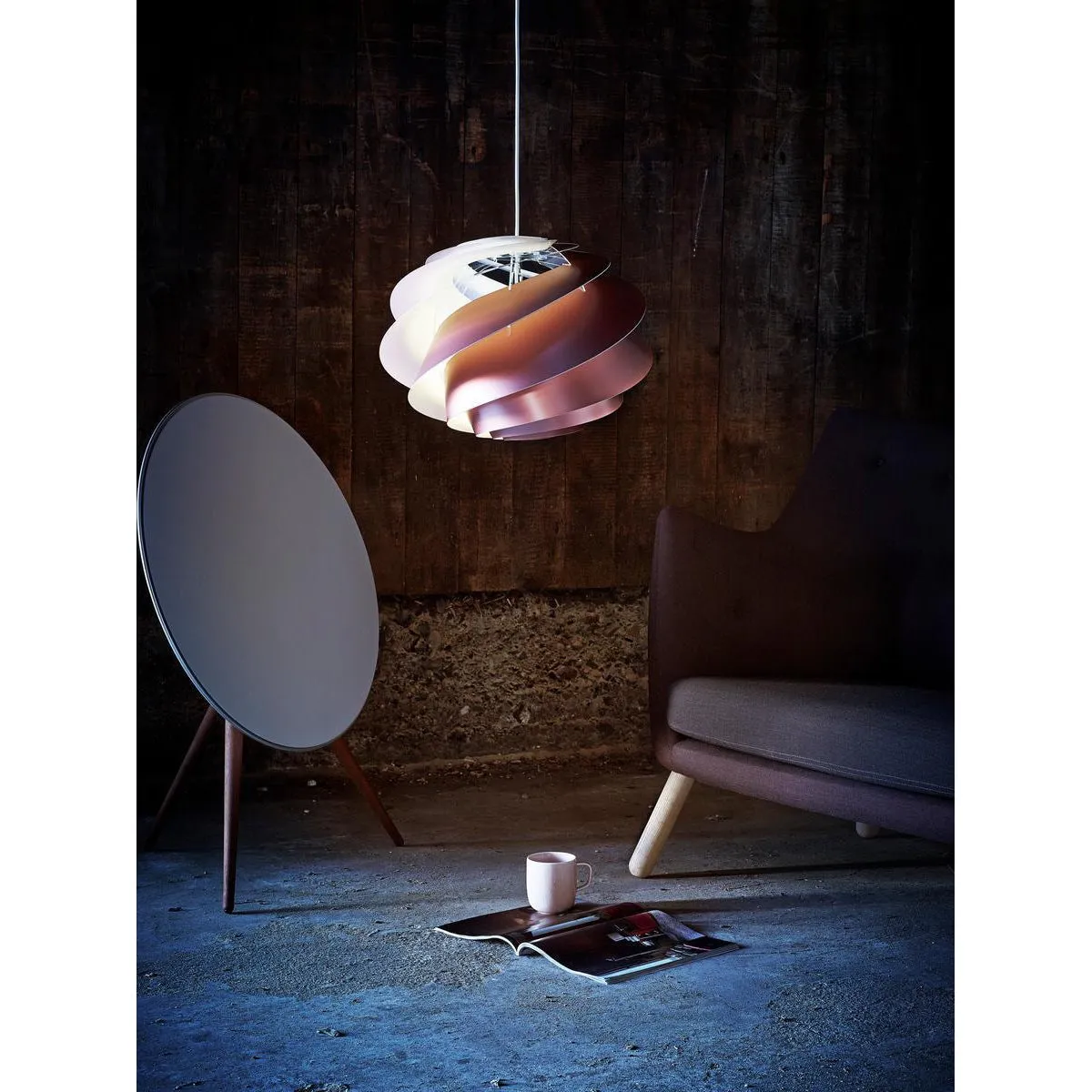 Le Klint Swirl Iii Pendant, Copper 65 Cm