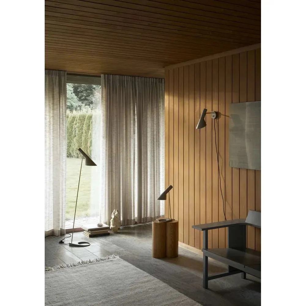 Louis Poulsen Aj Wall Lamp Hardwired With Switch, Brass/Warm Grey