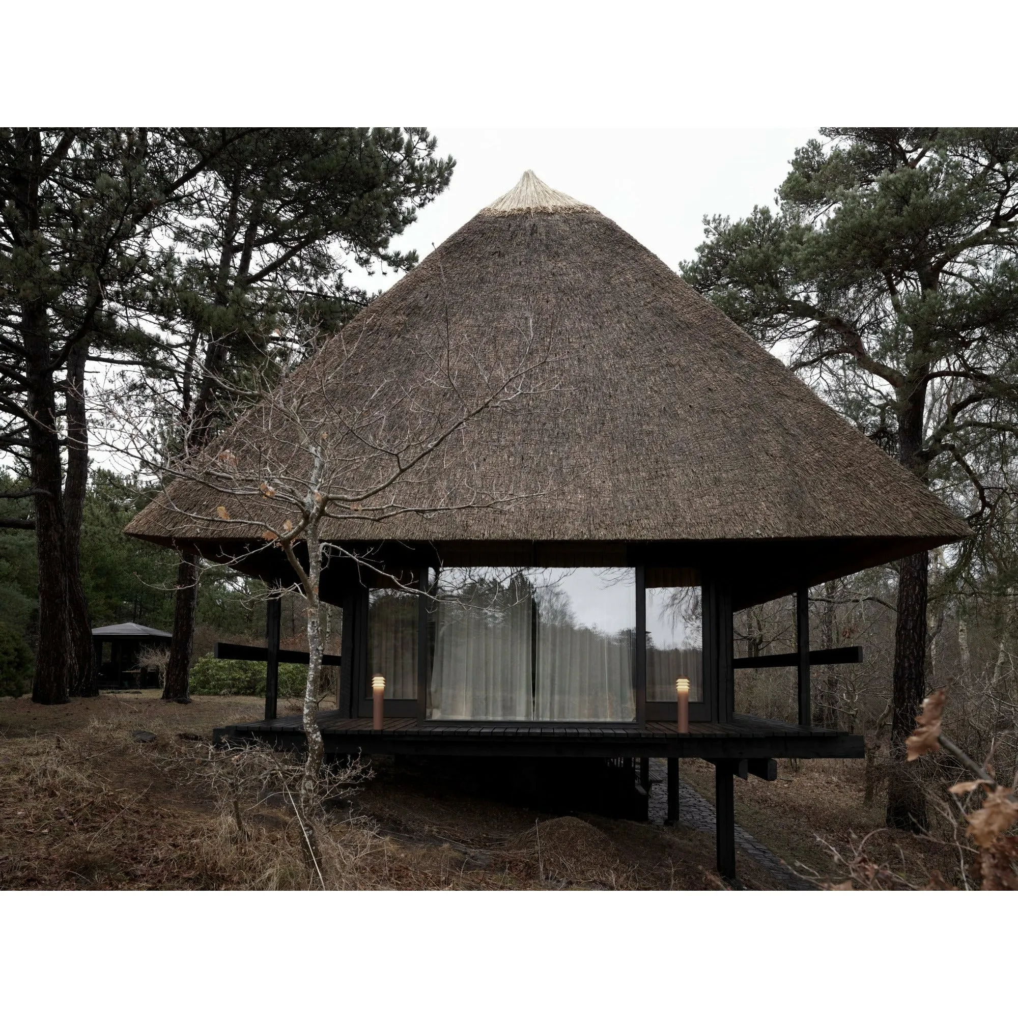 Louis Poulsen Bysted Garden Bollard Lamp Large Cortenfarben Led 3000 K With Base Plate O/Adapter