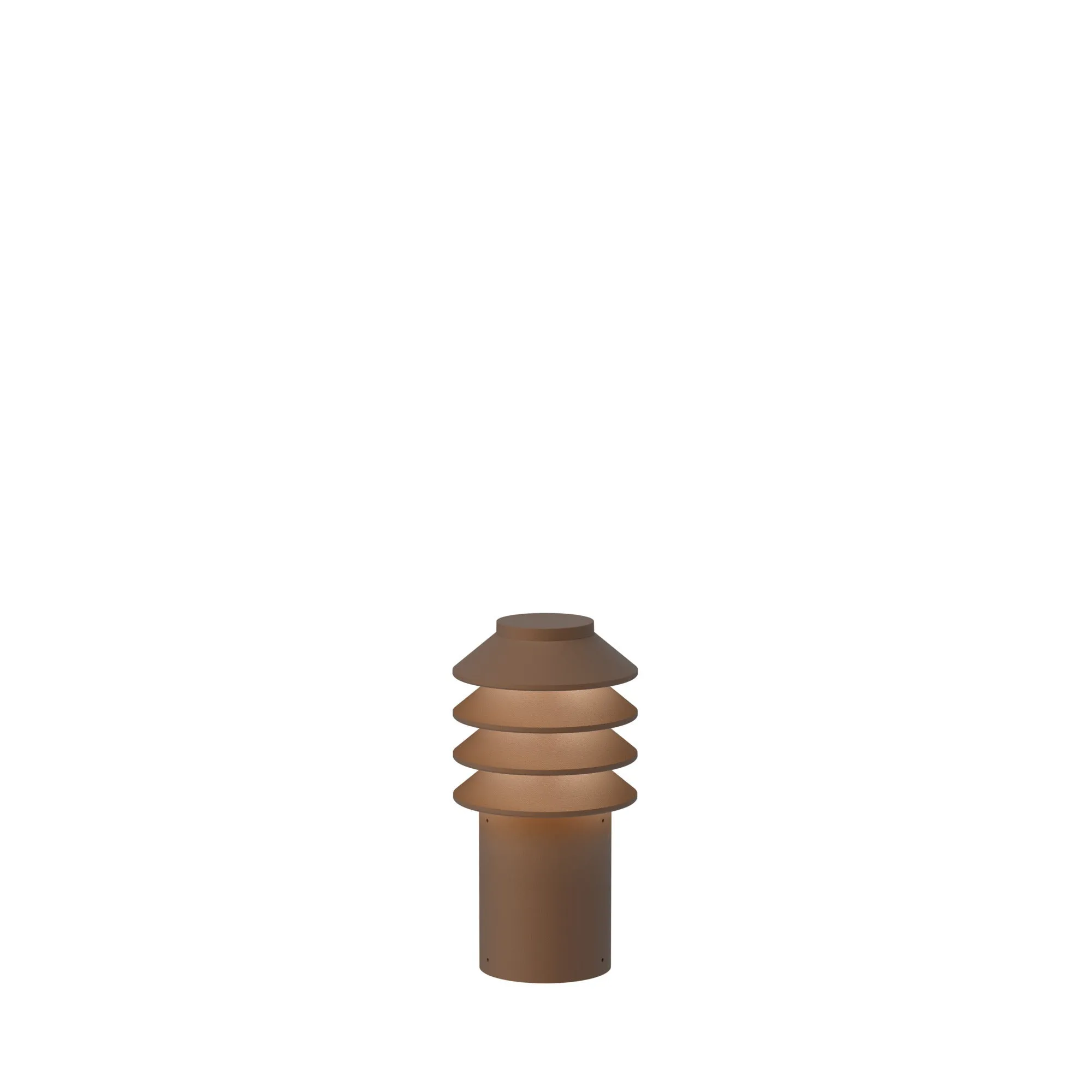 Louis Poulsen Bysted Garden Bollard Light Small Cortenfarben Led 3000 K With Ground Piece O/Adapter