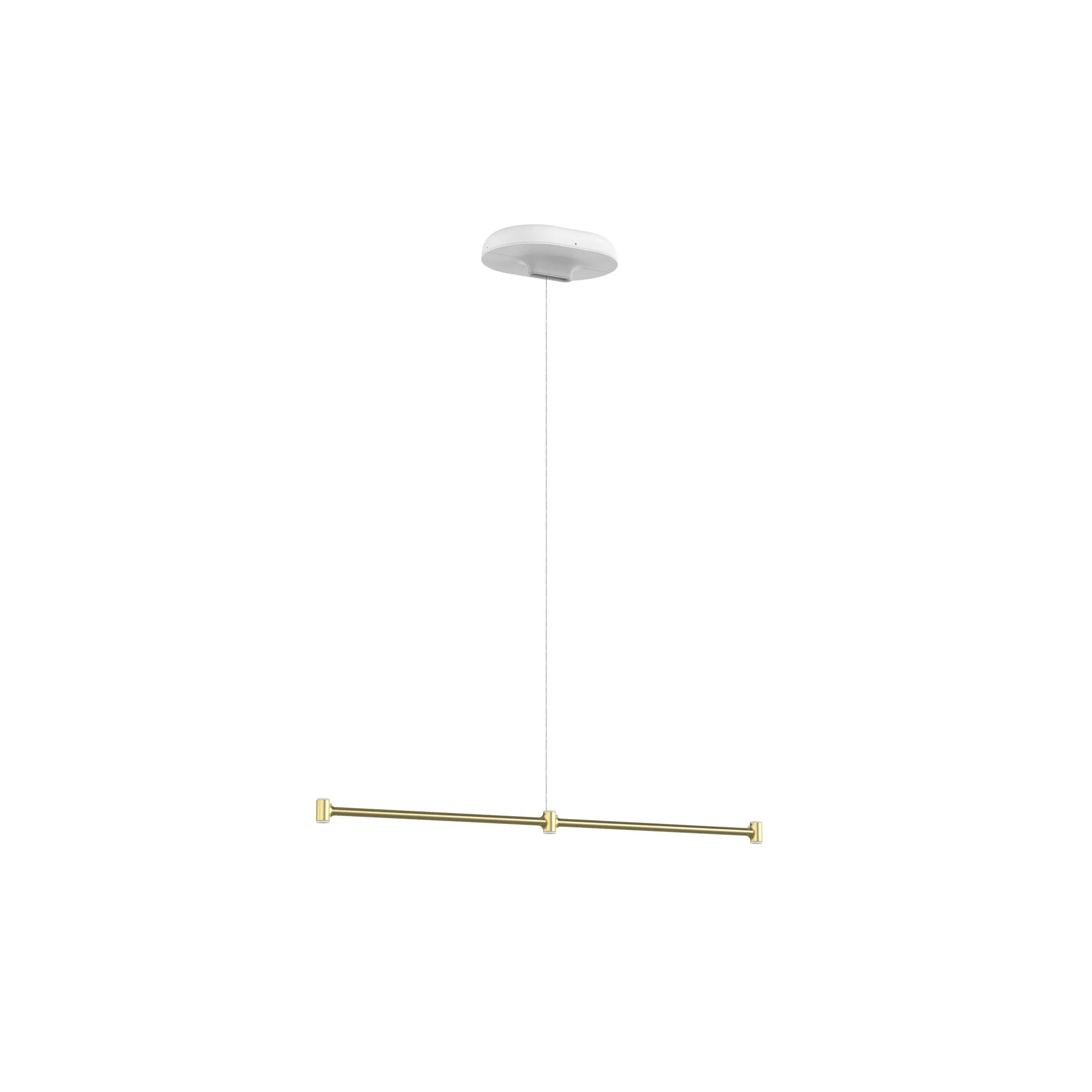 Louis Poulsen Dependant Suspension System 3 Linear, Brass Metallized/White