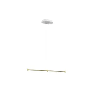 Louis Poulsen Dependant Suspension System 3 Linear, Brass Metallized/White