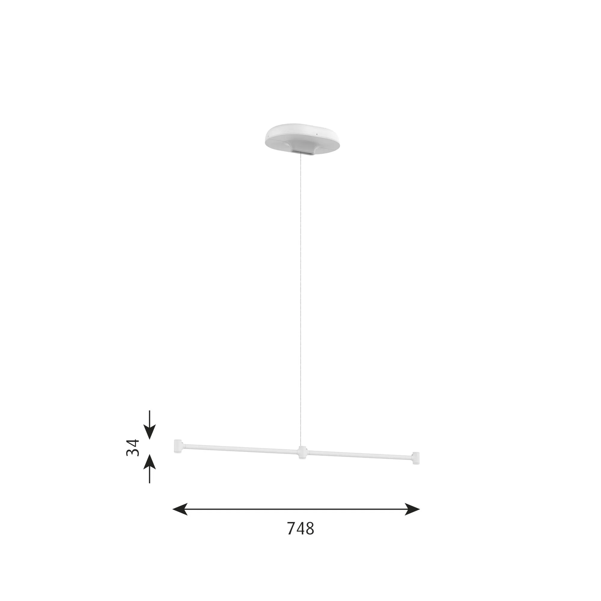 Louis Poulsen Dependant Suspension System 3 Linear, White