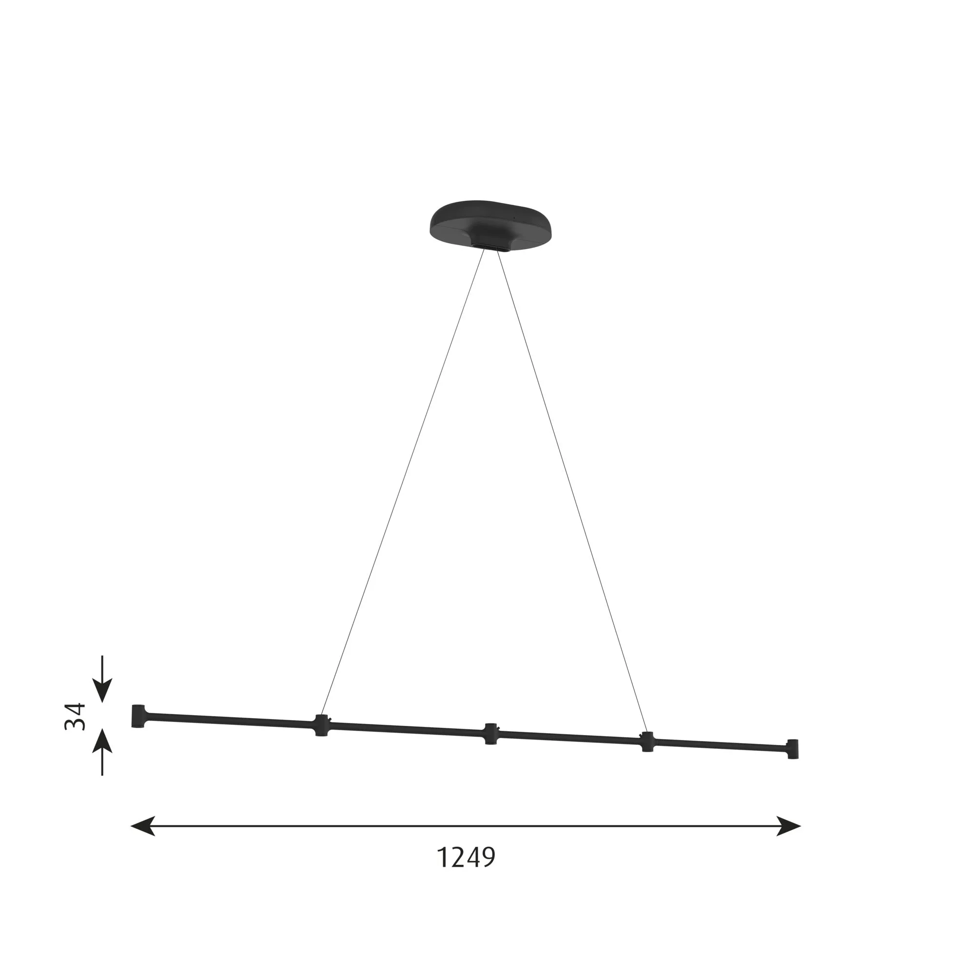 Louis Poulsen Dependant Suspension System 5 Linear, Black