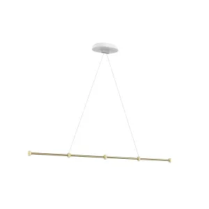 Louis Poulsen Dependant Suspension System 5 Linear, Brass Metallized/White