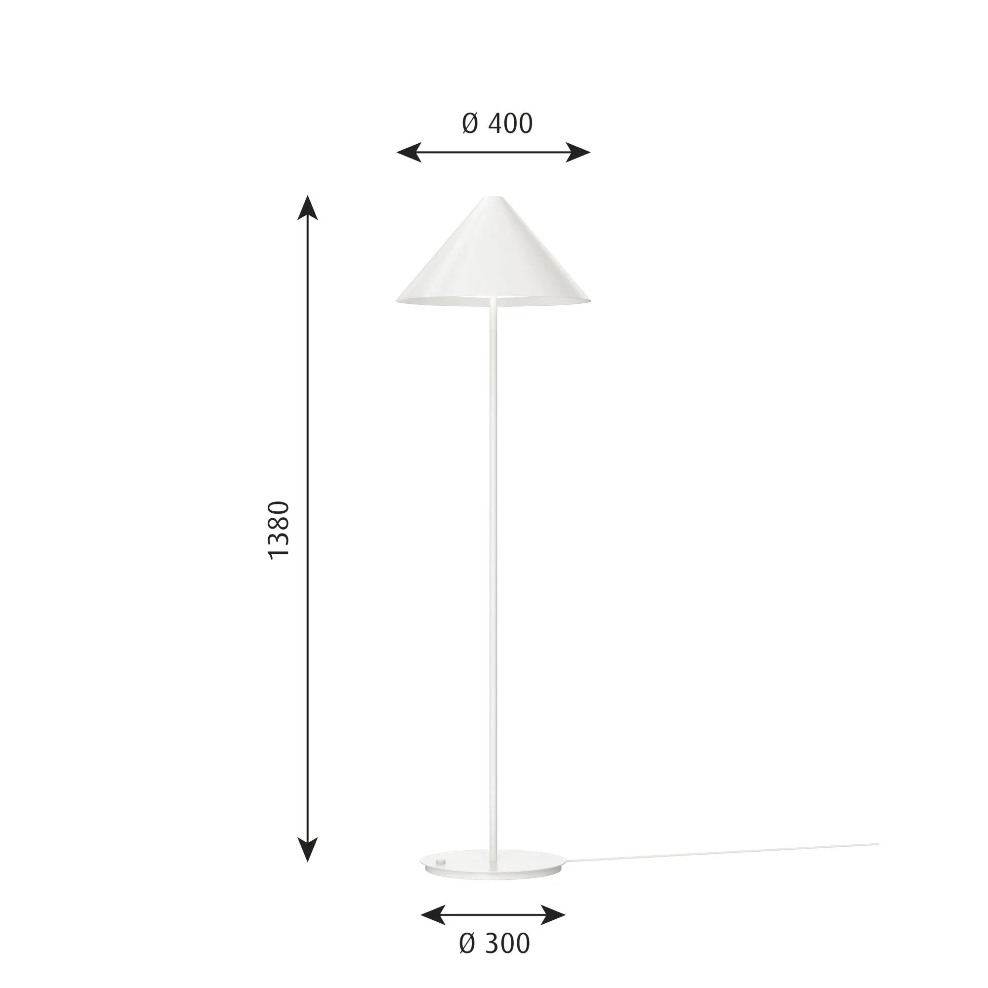 Louis Poulsen Keglen Floor Lamp, White