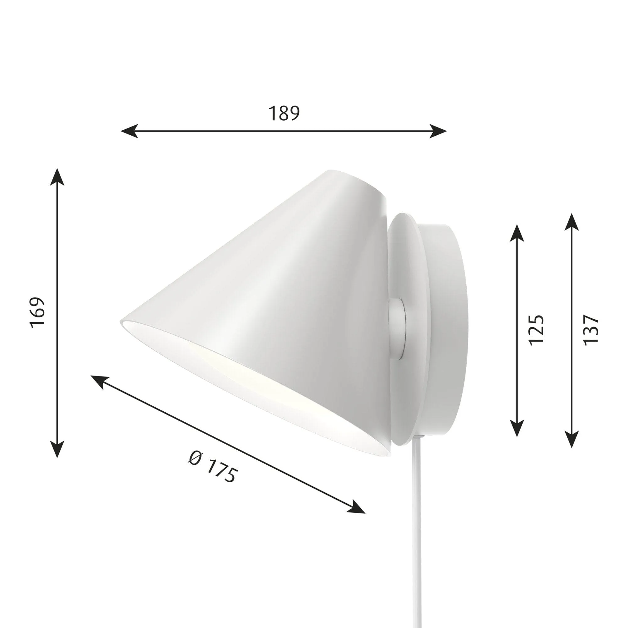 Louis Poulsen Keglen Wall Lamp, White