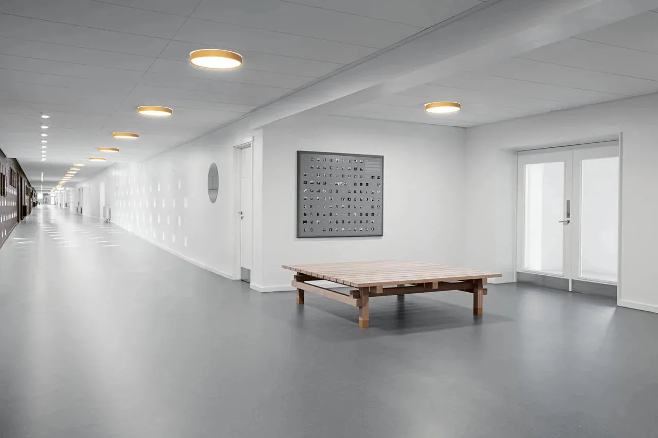 Louis Poulsen Lp Slim Round Semi Recessed Ceiling Lamp 6393 Lumens 68 Cm, White