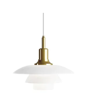 Louis Poulsen Ph 3 1/2 3 Glass Pendant, Brass