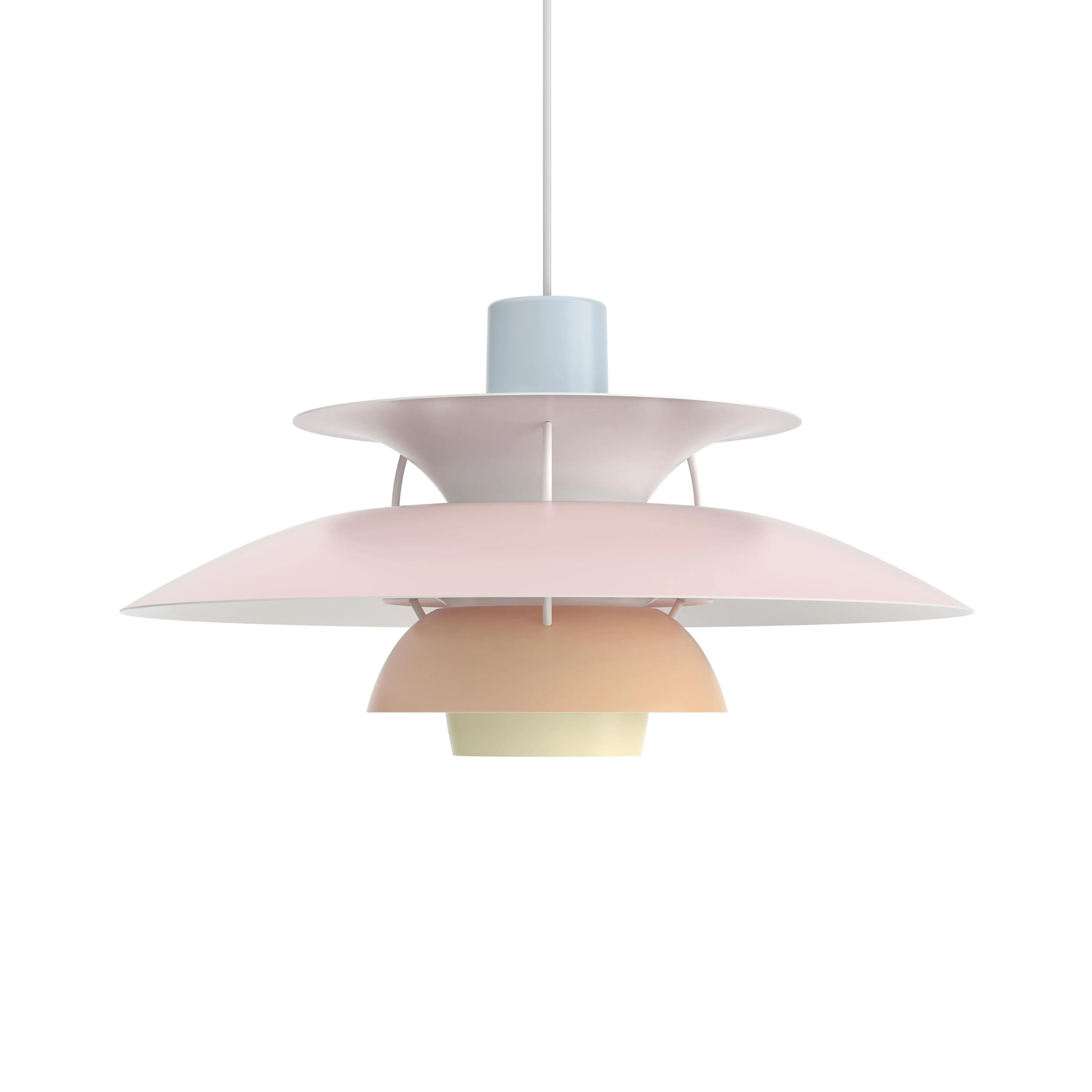 Louis Poulsen Ph 5 Pendant Pastels, Blue/Rose/Peach