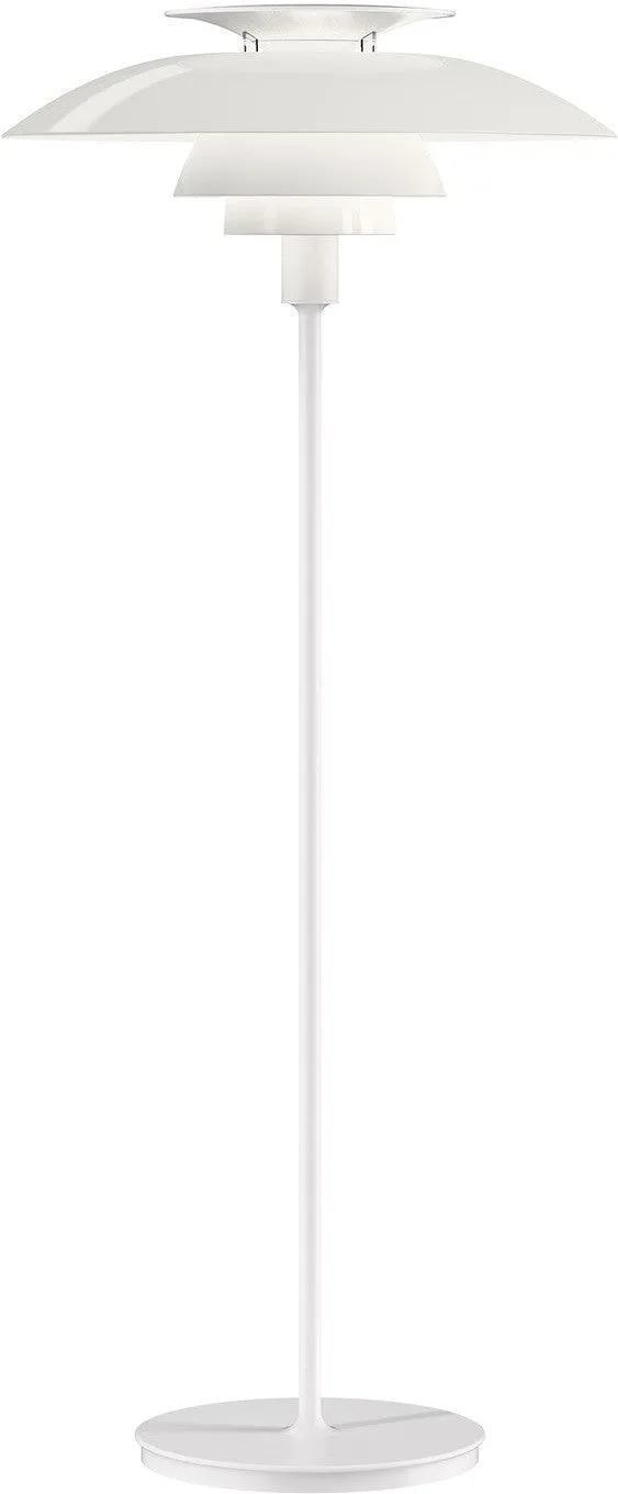 Louis Poulsen Ph 80 Floor Lamp 70 W E27 With Switch, Acrylic Opal White/White