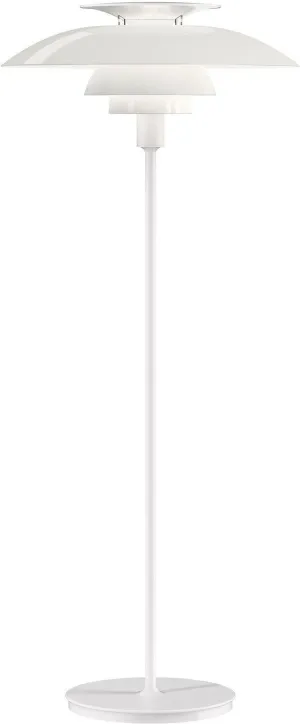 Louis Poulsen Ph 80 Floor Lamp 70 W E27 With Switch, Acrylic Opal White/White