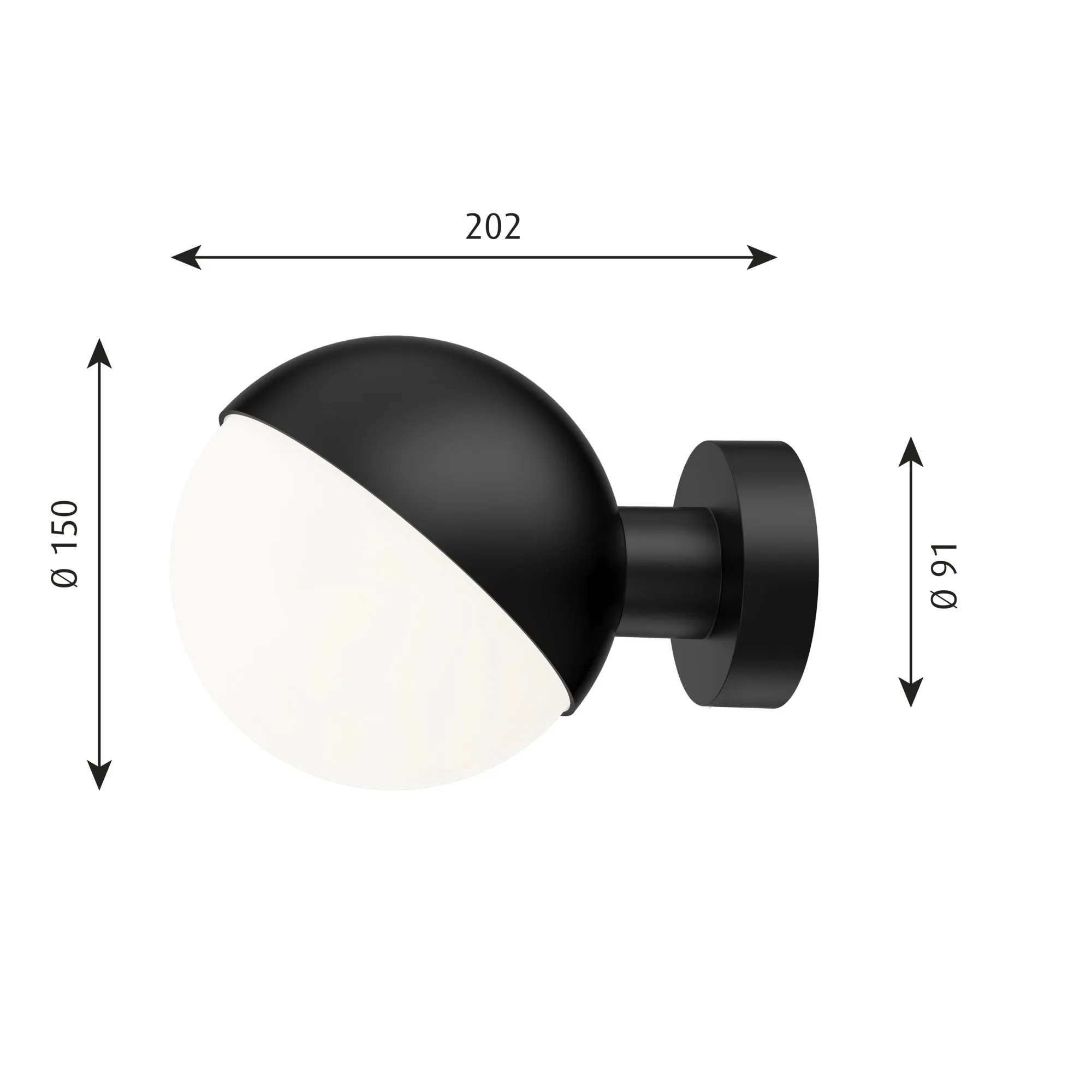 Louis Poulsen Vl Studio 150 Wall Lamp, Black