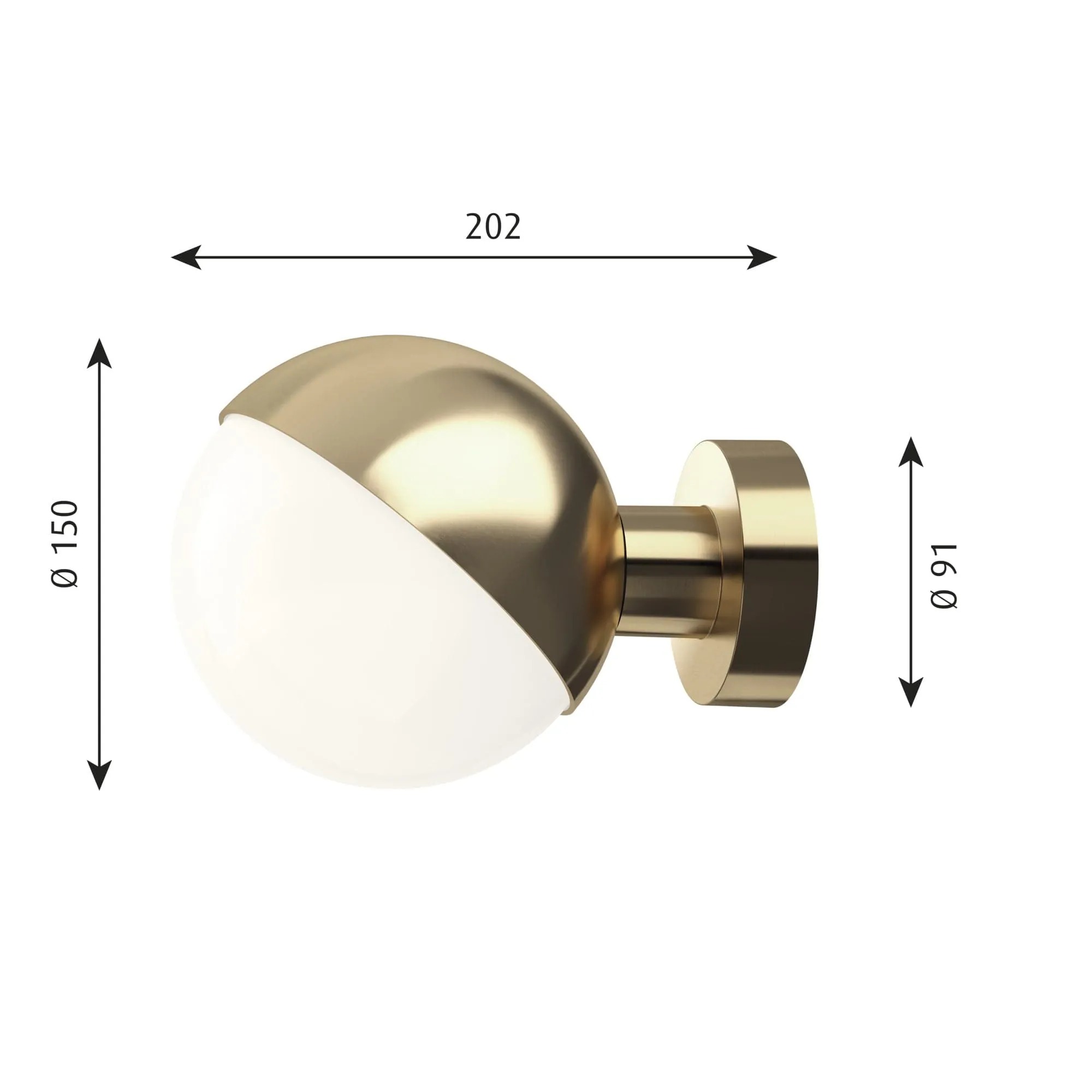 Louis Poulsen Vl Studio 150 Wall Lamp, Brass
