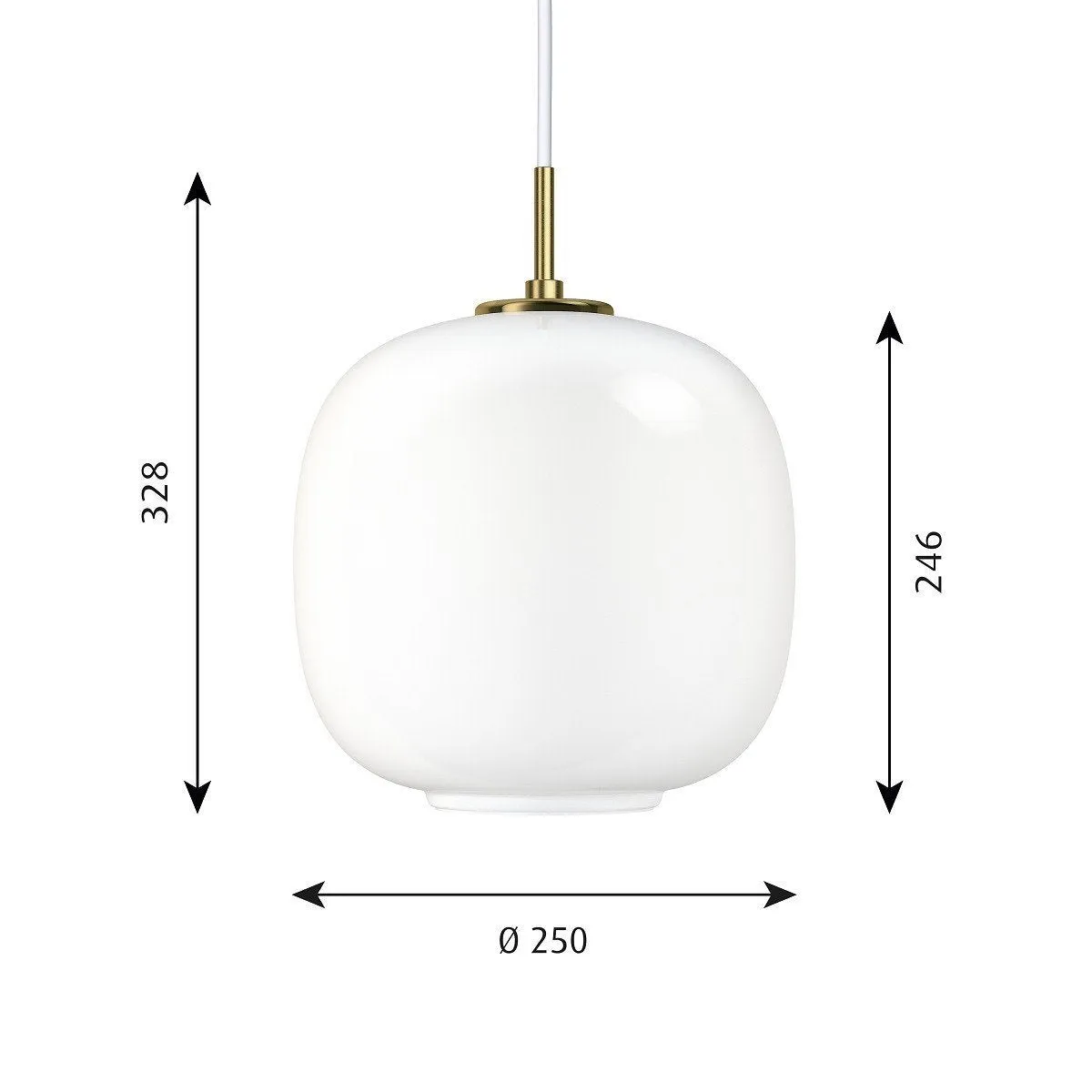 Louis Poulsen Vl45 Pendant 100 W E27 Opal White, 250