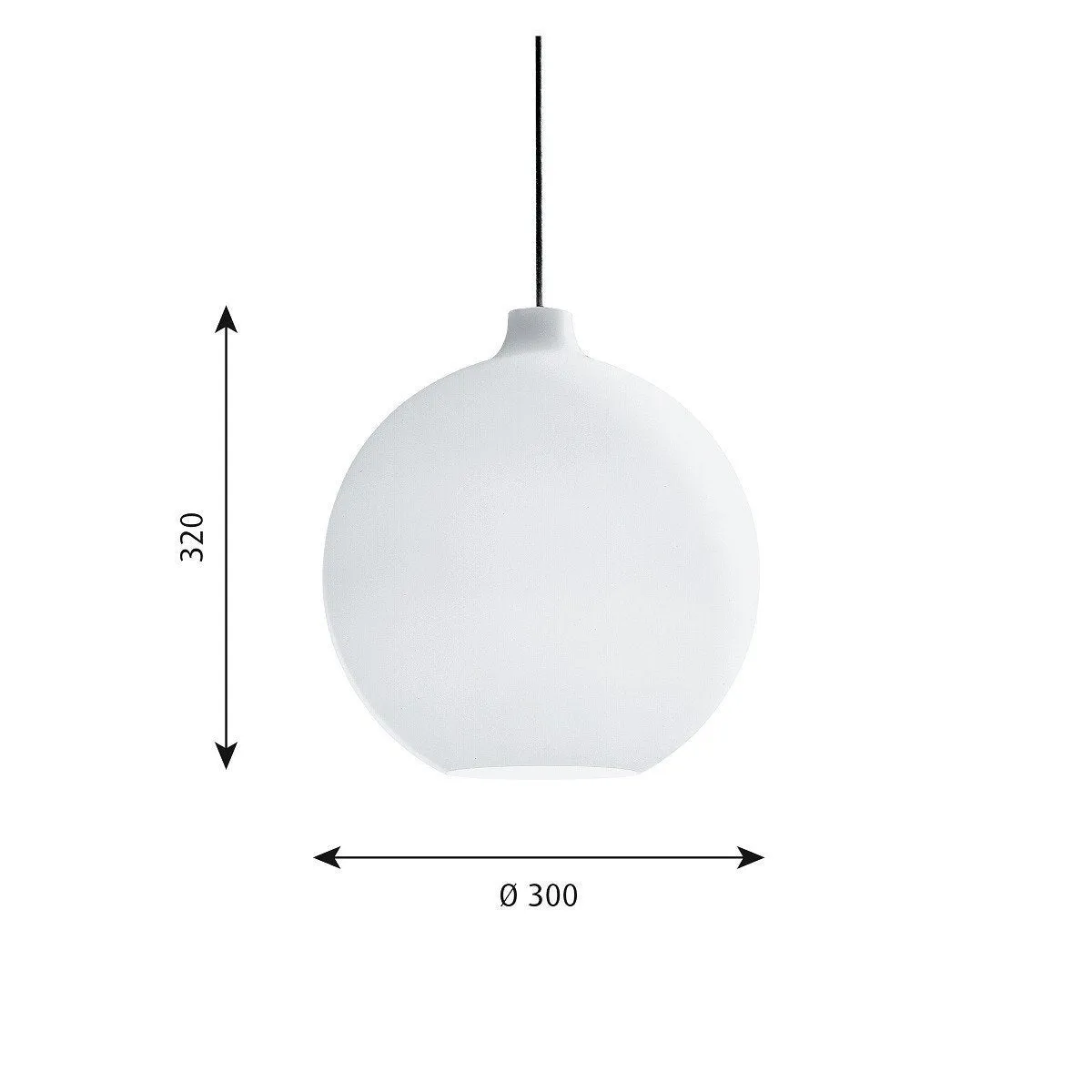 Louis Poulsen Wohlert Pendant Opal Glass,  300 Mm