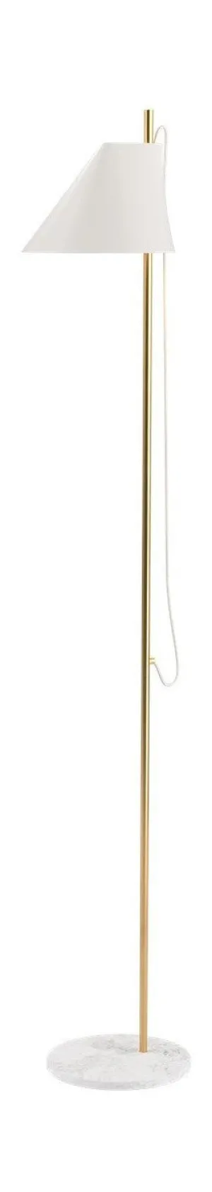 Louis Poulsen Yuh Floor Lamp, Brass/White