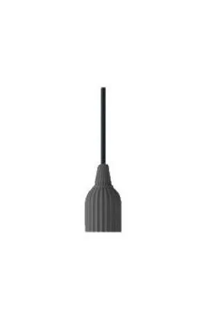 Lyngby Socket 01 Dark Grey, Porcelain