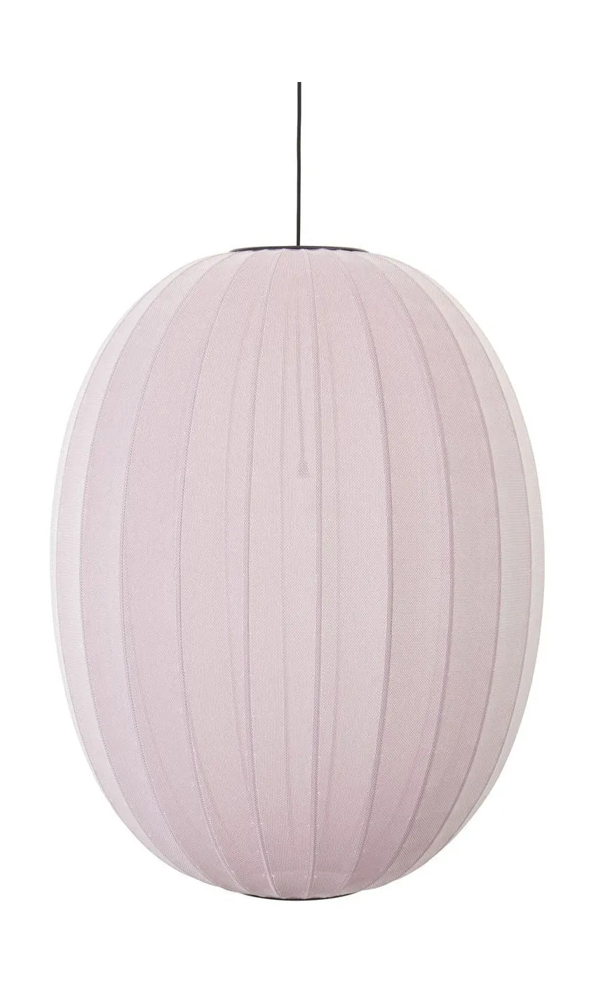 Made By Hand Knit Wit 65 High Oval Pendant Lamp, Light Pink