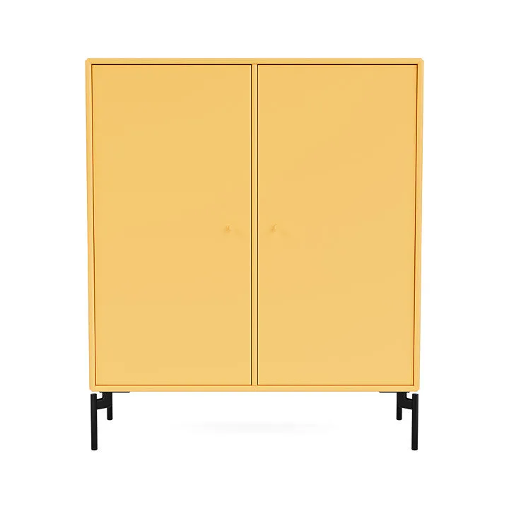 Montana Cover Cabinet With Legs, Acacia/Black