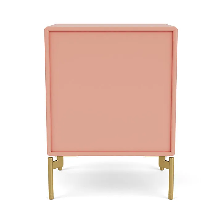 Montana Dream Nightstand With Legs, Rhubarb/Brass