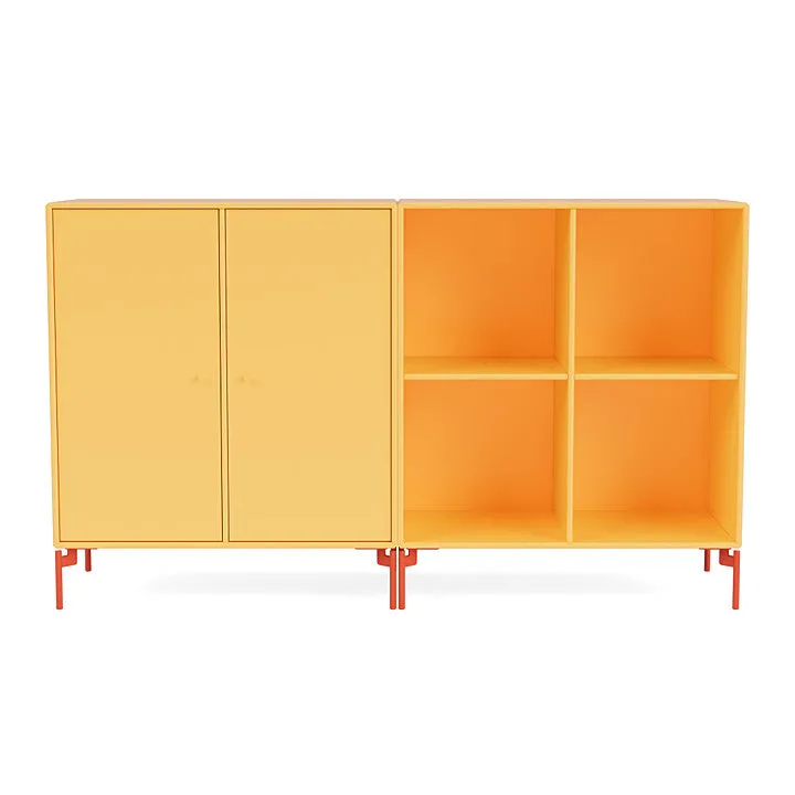 Montana Pair Classic Sideboard With Legs, Acacia/Rosehip