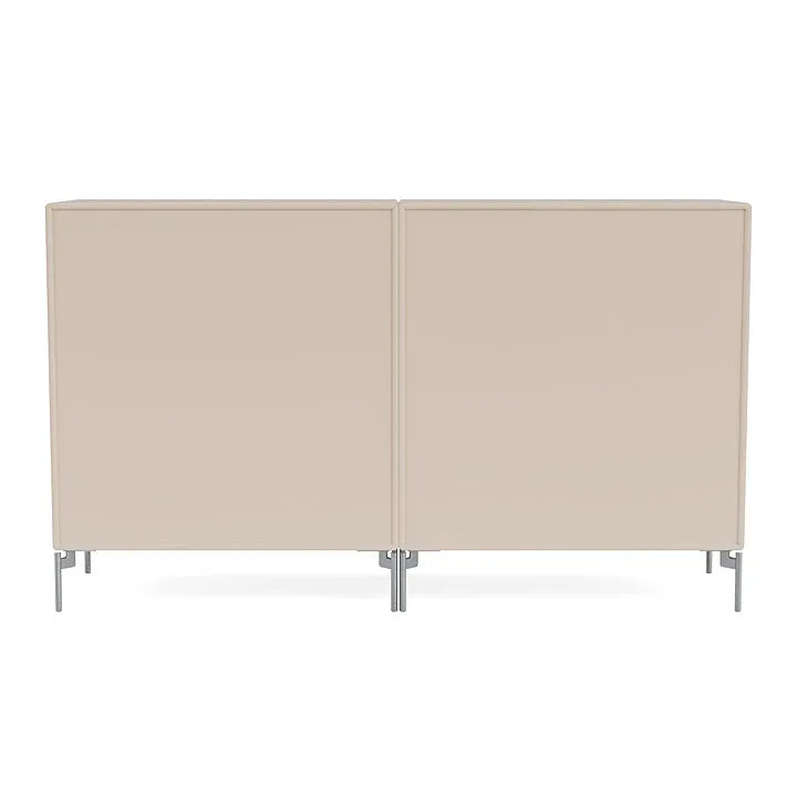Montana Pair Classic Sideboard With Legs, Clay/Matt Chrome